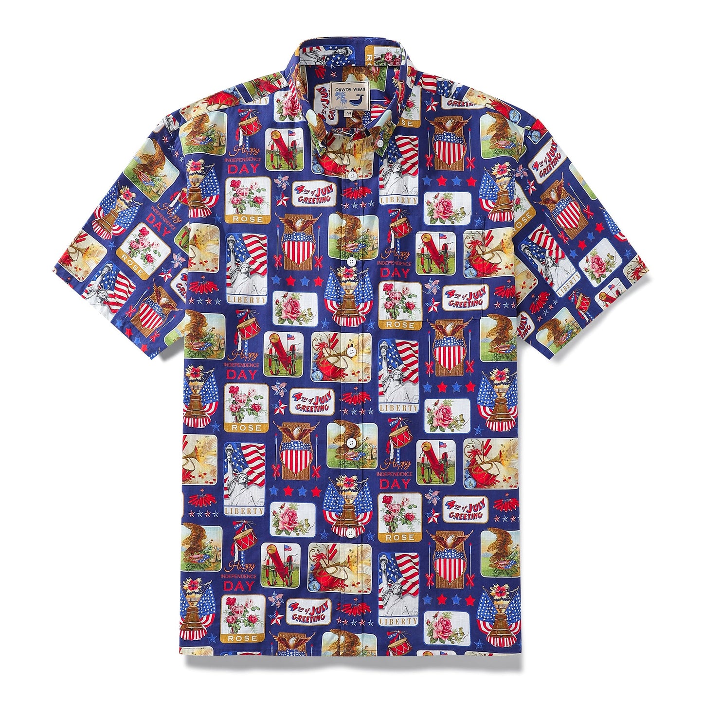 Hawaiian Shirts For Men Independence Day Shirt Short Sleeve