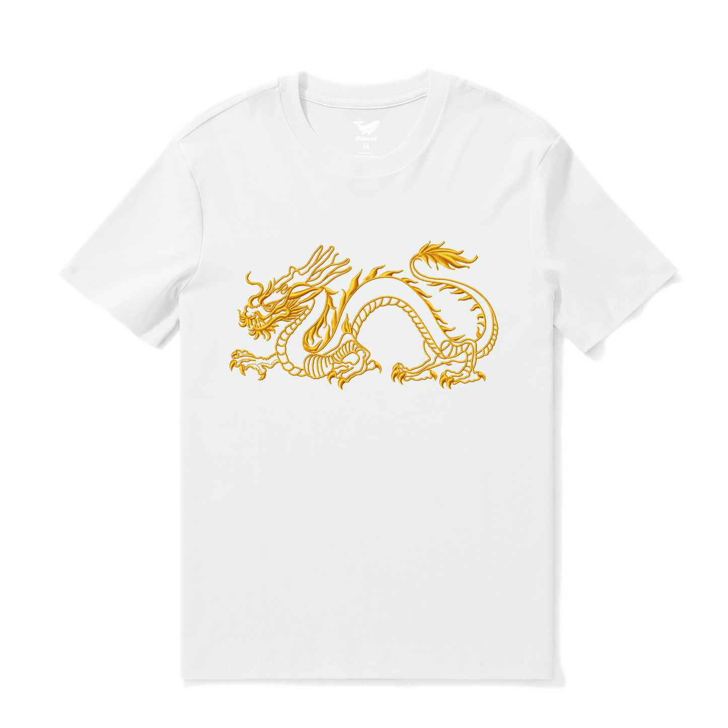 Hawaiian Tee For Men The Year of the Dragon Tee Crew Neck 100% Cotton - WHITE