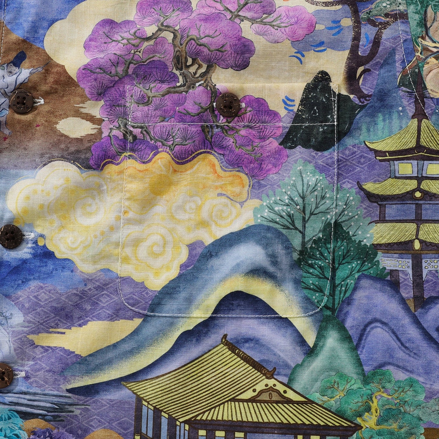 Hawaiian Shirts For Men Retro Japanese-style Landscape Shirt