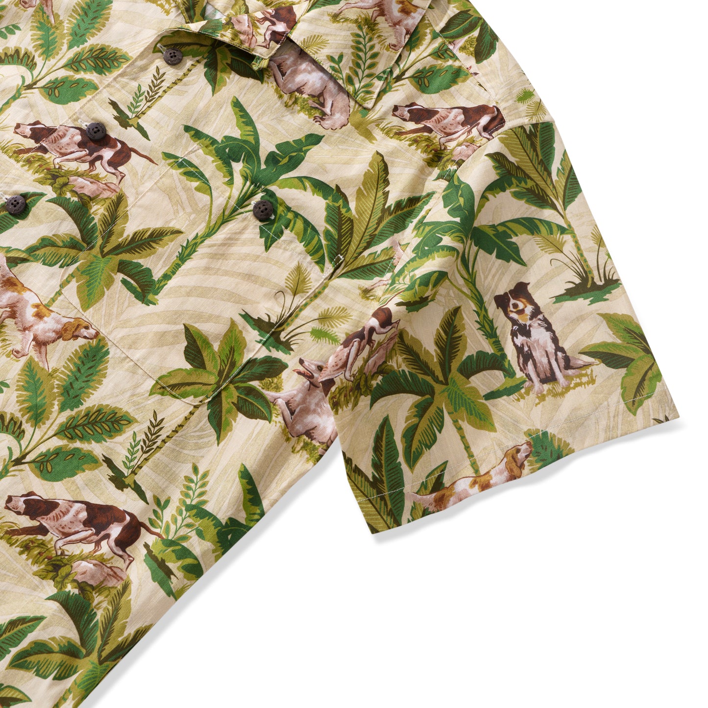 100% Cotton Hawaiian Shirt For Men International Dog Day Camp Collar Shirt