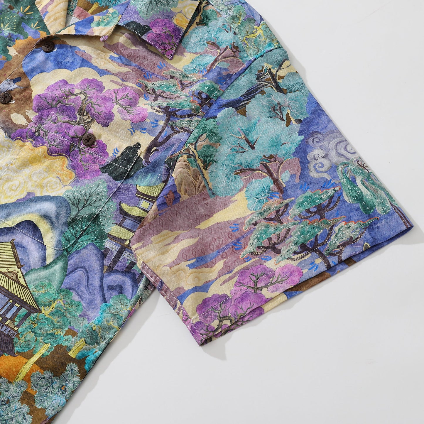 Hawaiian Shirts For Men Retro Japanese-style Landscape Shirt