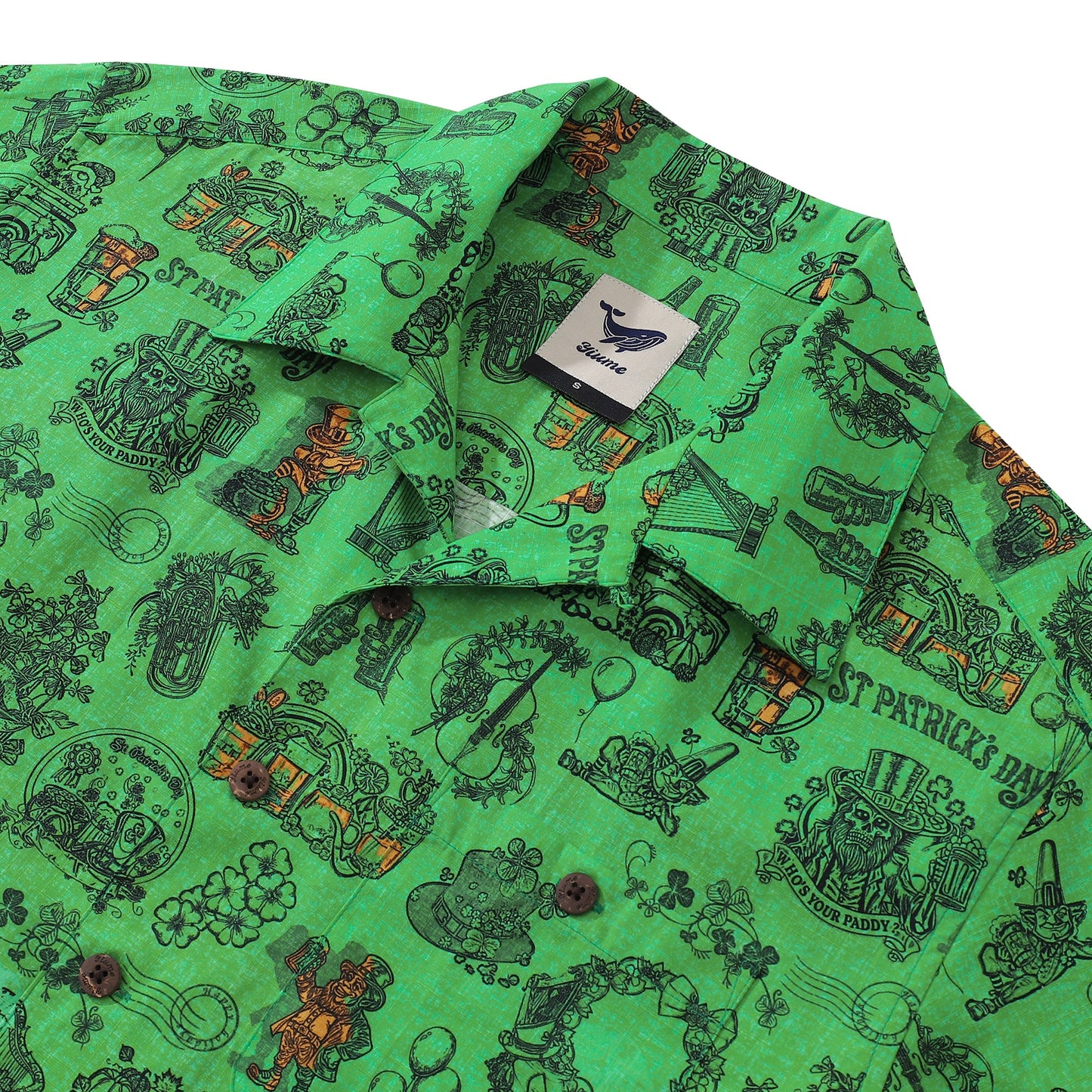 Hawaiian Shirt For Men Celebration Shirt Camp Collar 100% Cotton