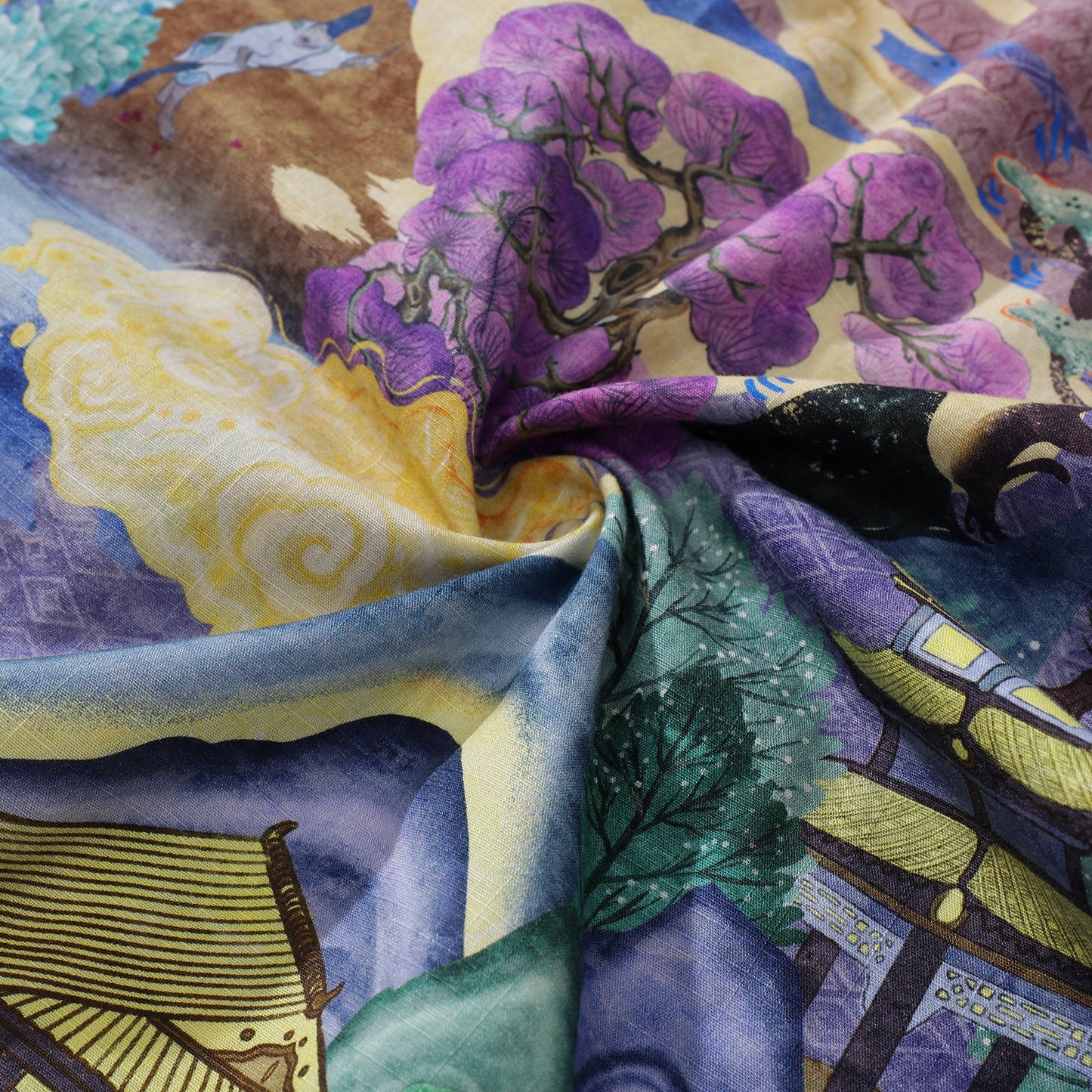 Hawaiian Shirts For Men Retro Japanese-style Landscape Shirt