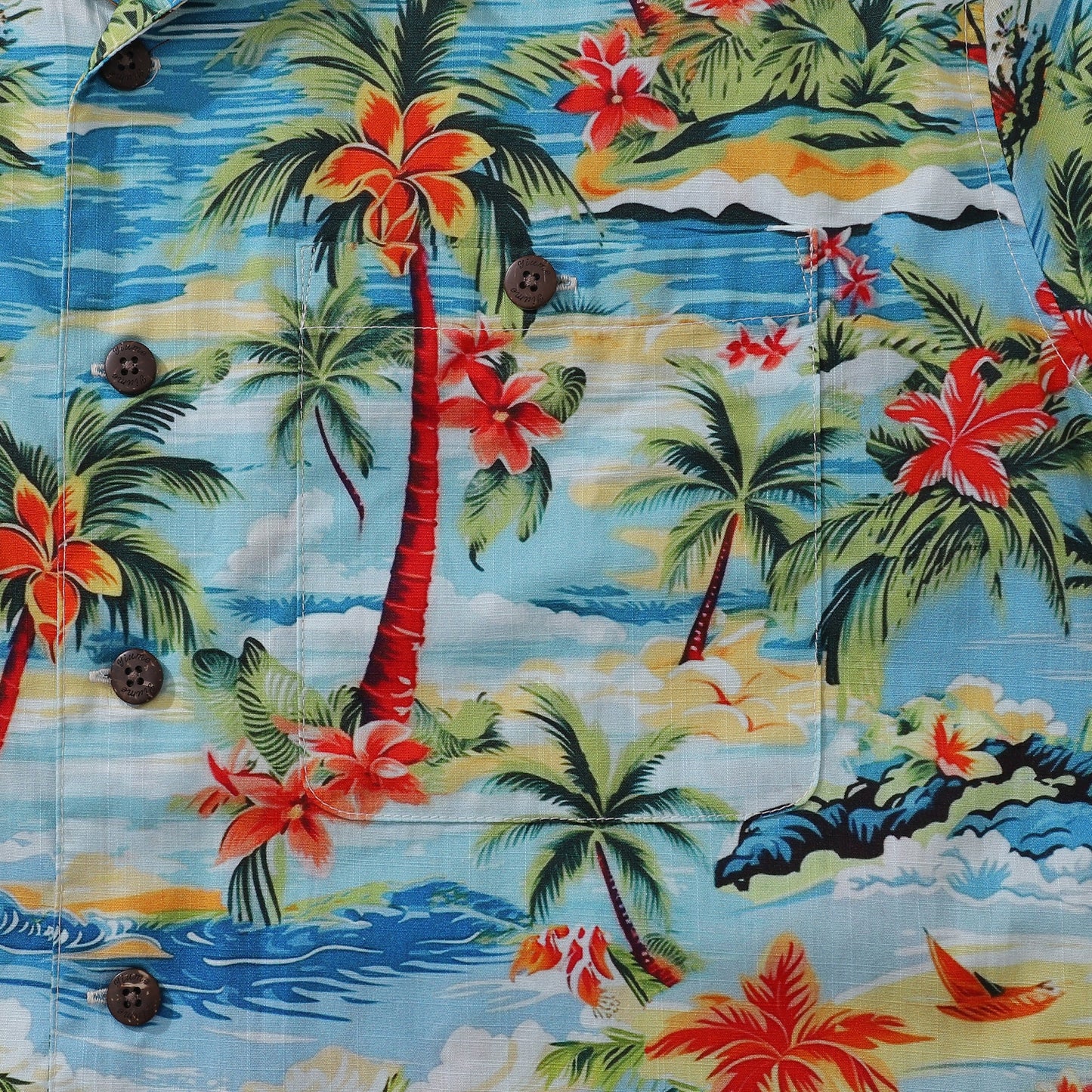 Hawaiian Shirt For Men Summer Island Shirt Camp Collar 100% Cotton