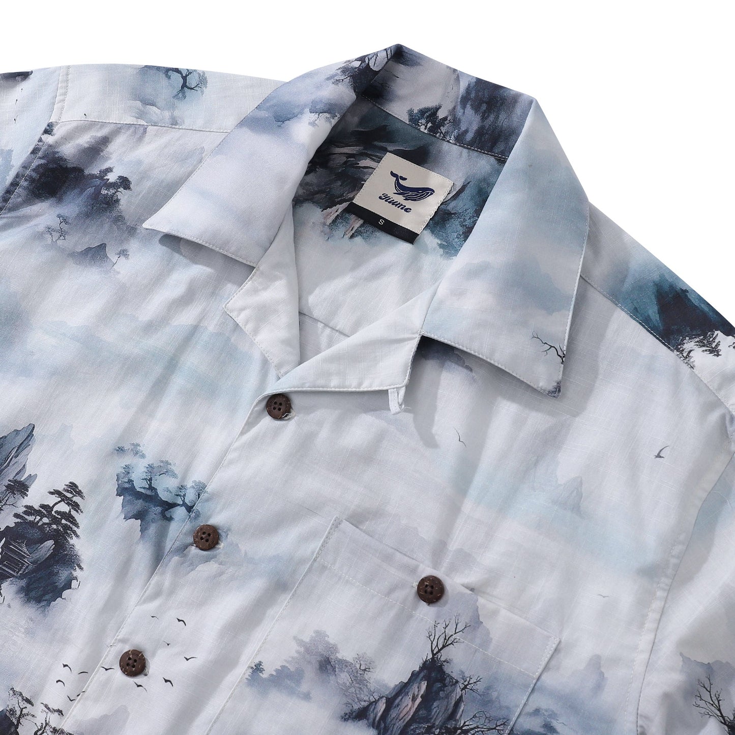 Hawaiian Shirt For Men The Land of Nowher Shirt Camp Collar 100% Cotton