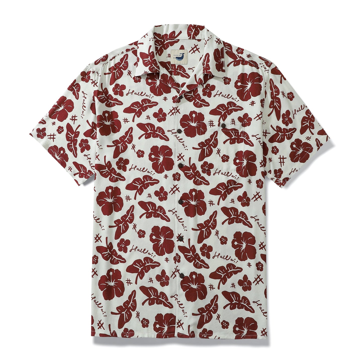 Red Hibiscus Classic Rayon Hawaiian Shirt Tropical Vibe Soft To Wear