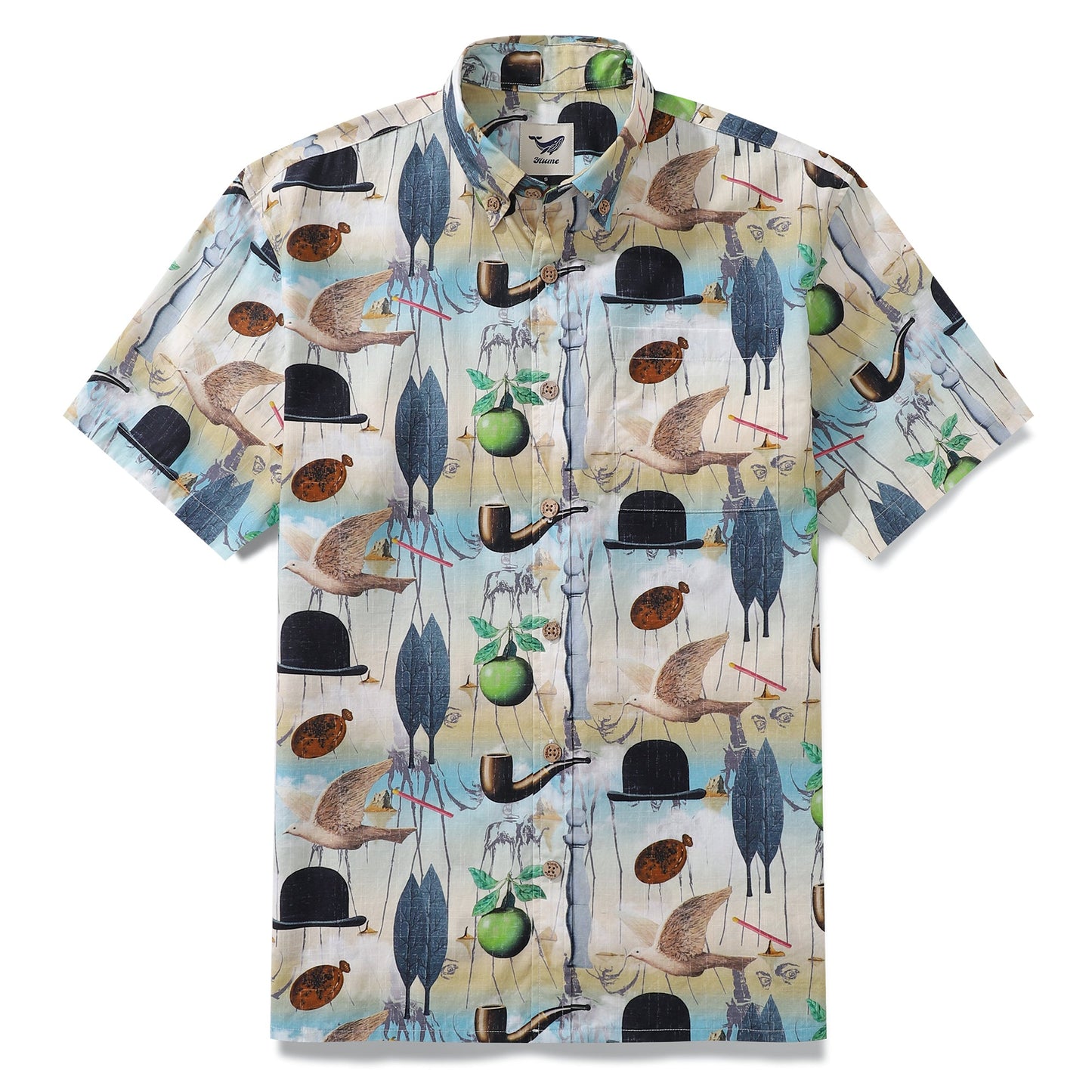 Men's Hawaiian Shirt Surreal fantasy Cotton Button-down Short Sleeve Aloha Shirt