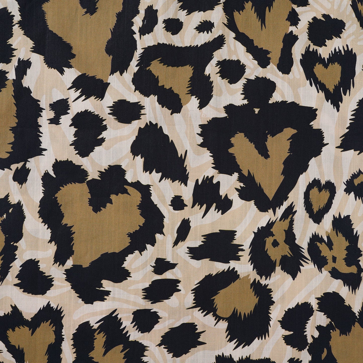 Men's Hawaiian Shirt Short Sleeve Camp Collar 100% Cotton Black Aloha Leopard Wilderness Whisper Leopard Print