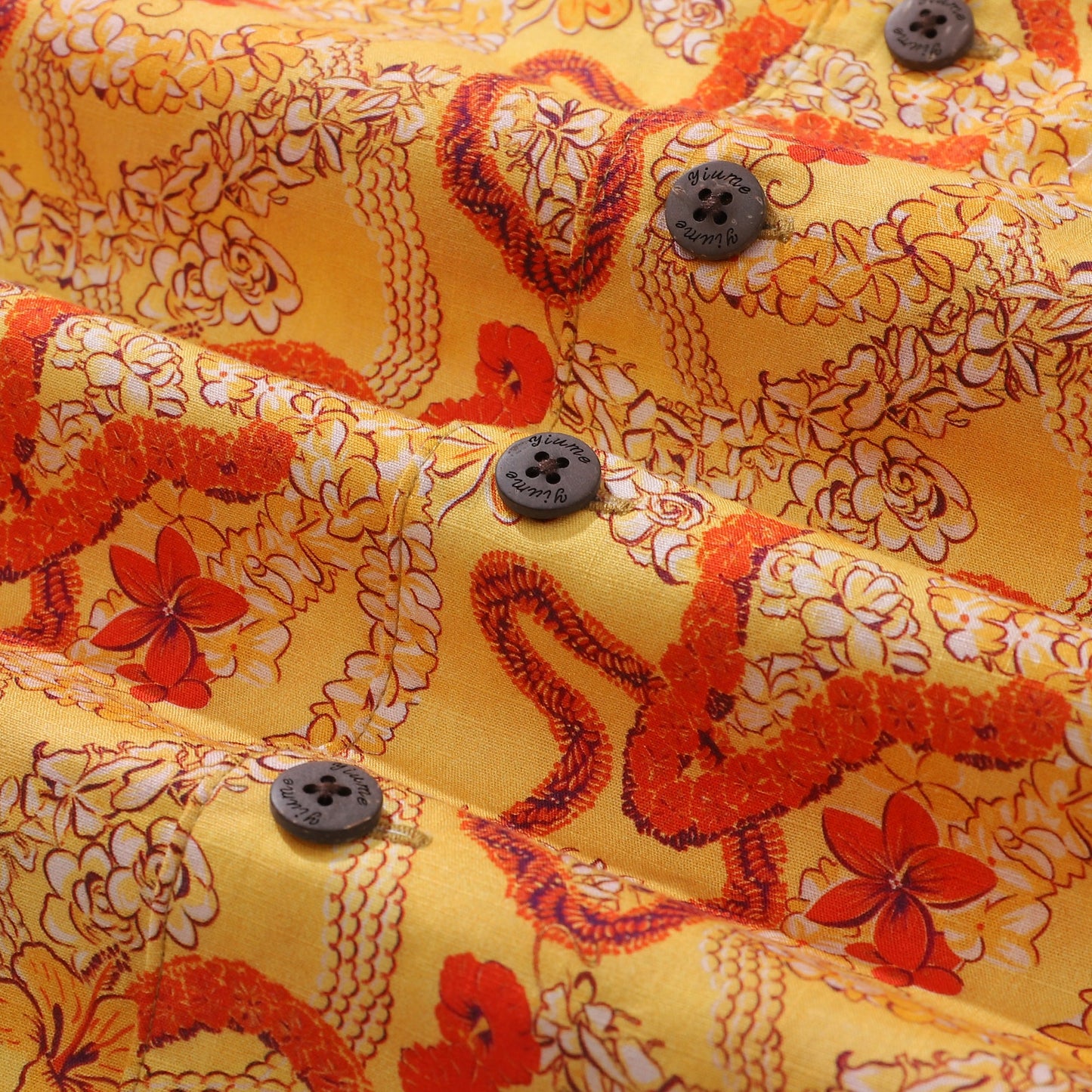 Hawaiian Shirt For Men Sunflower Wreath Shirt Camp Collar 100% Cotton