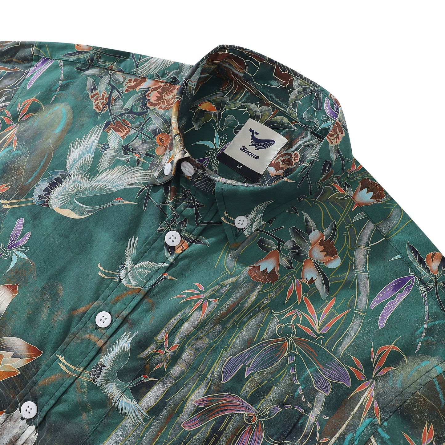 Men's Hawaiian Shirt Enchanted Lotus Tapestry Print Cotton Button-down Short Sleeve Aloha Shirt New customer exclusive