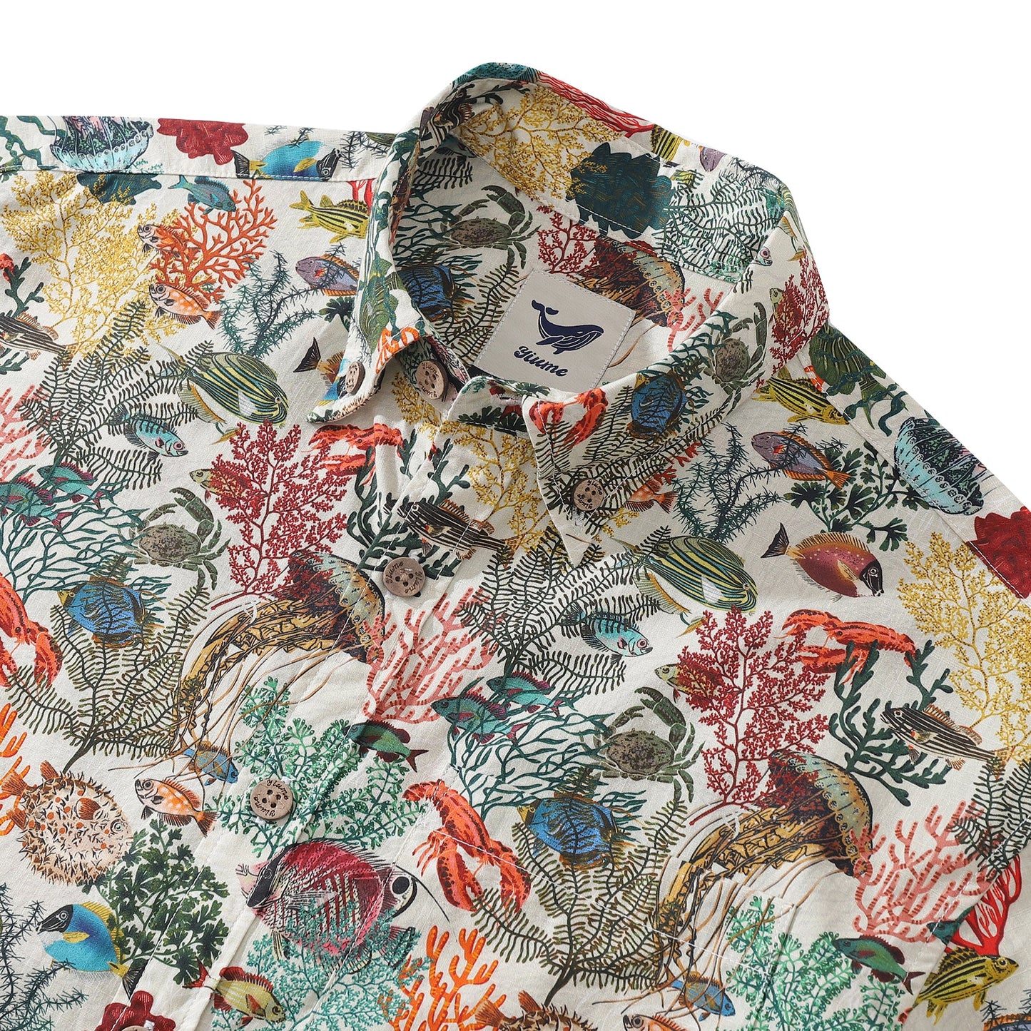 Men's Hawaiian Shirt Island Paradise By Annick Cotton Button-down Short Sleeve Aloha Shirt