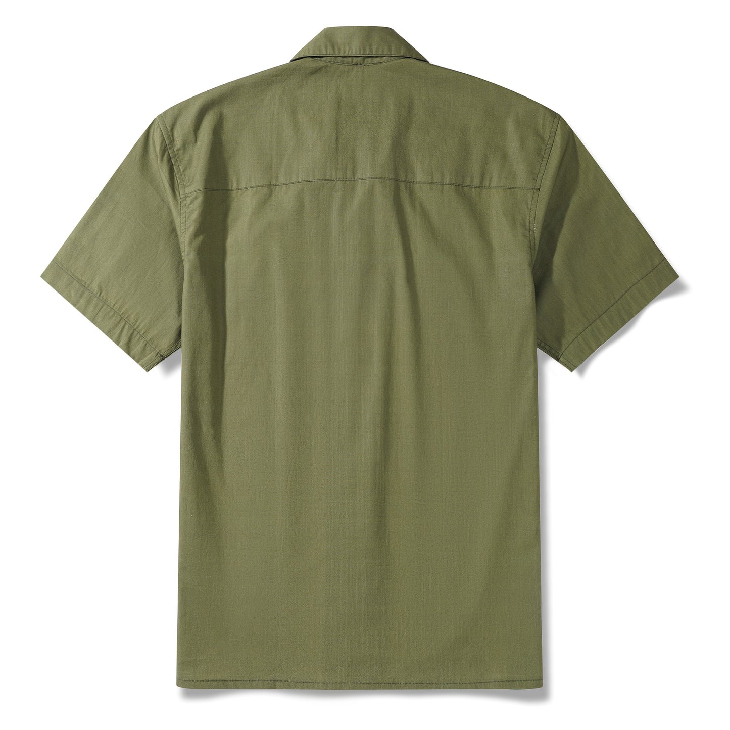 Men's Hawaiian Shirt Short Sleeve Camp Collar 100% Cotton Brown Aloha Nature in Stripes