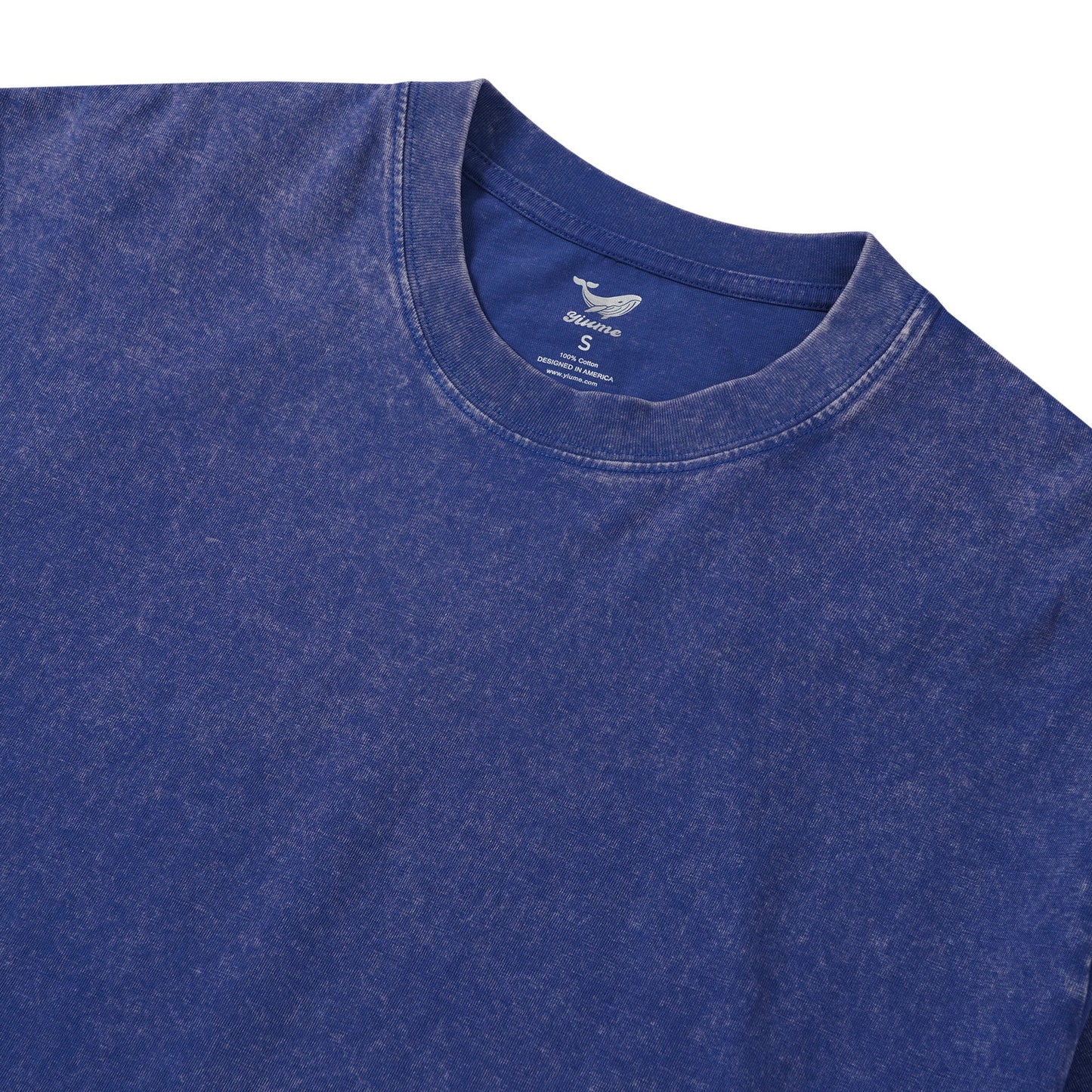 T-shirt Short Sleeve Solid Basic 100% Cotton Blue Aloha Spring Bunny Joy