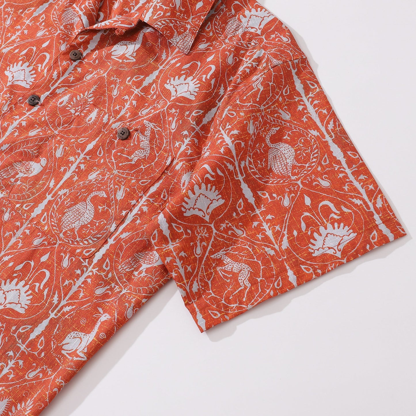 100% Cotton Hawaiian Shirt For Men The Hunter and The Prey Camp Collar Shirt