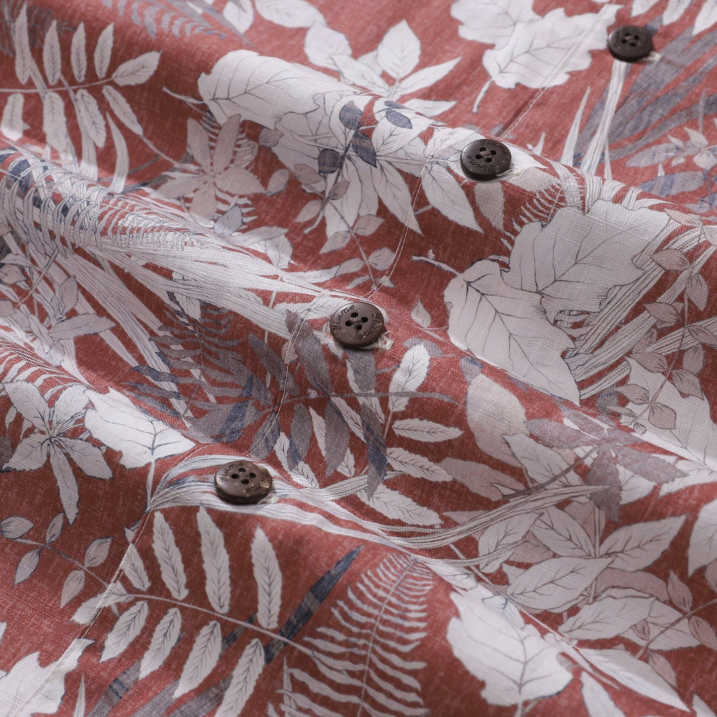 100% Cotton Hawaiian Shirt For Men Crimson Foliage Fantasia Print Shirt Camp Collar