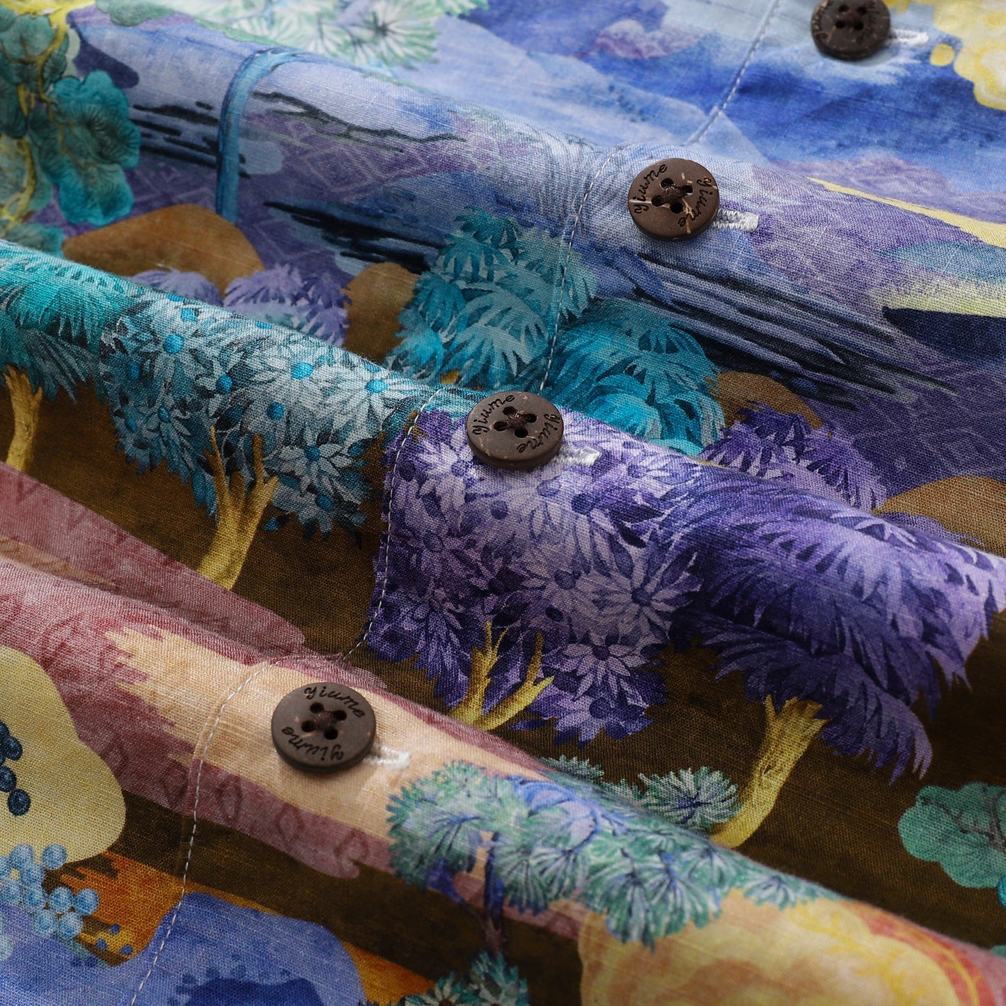 Hawaiian Shirts For Men Retro Japanese-style Landscape Shirt