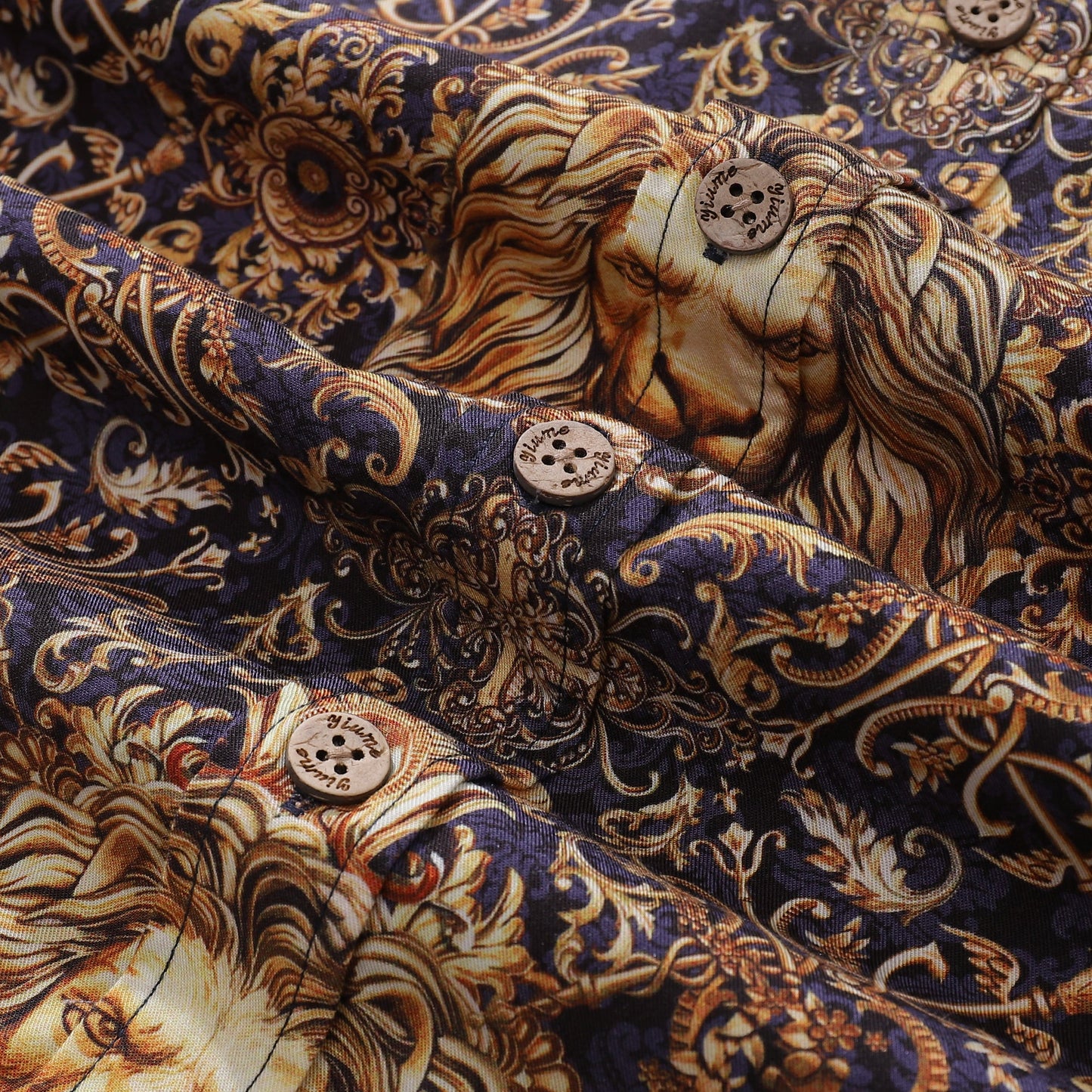 Men's Hawaiian Shirt Leo Print Tencel™ Button-down Short Sleeve Aloha Shirt