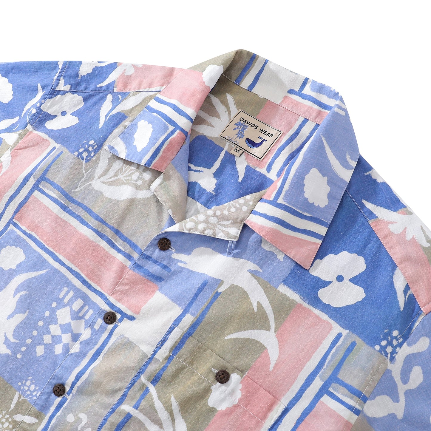 Hawaiian Shirt For Men Nomadic traveler Shirt Camp Collar 100% Cotton