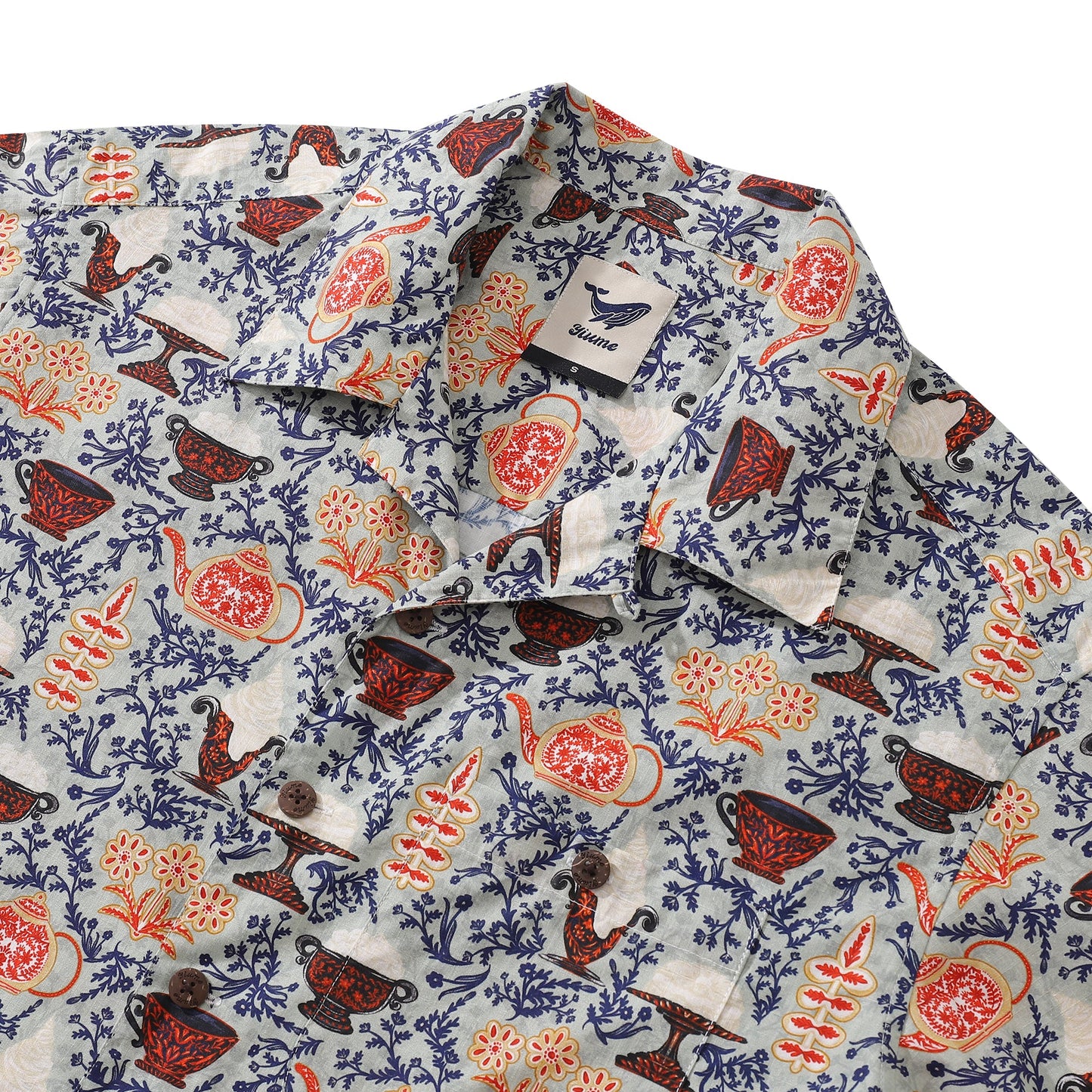 Hawaiian Shirt For Cookies and Semla Fika By Wipada Kulenkampff Shirt Camp Collar 100% Cotton