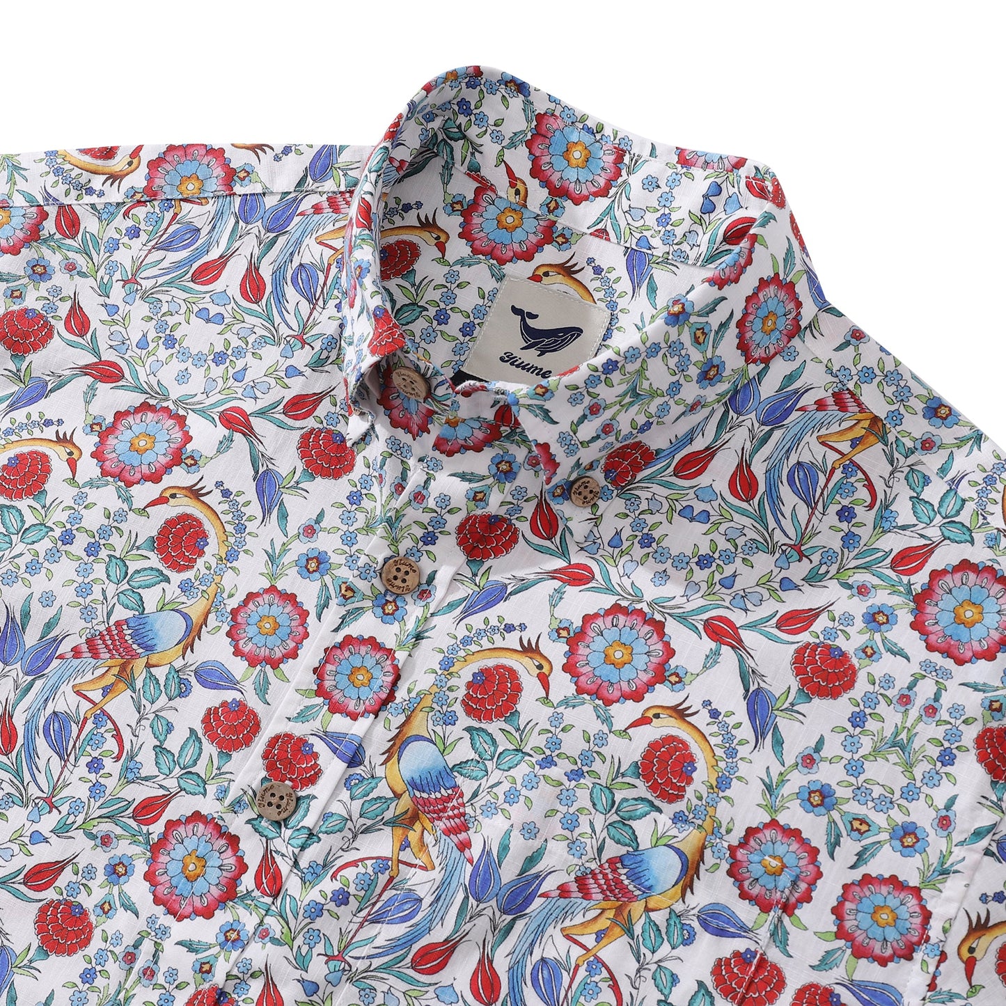 Men's Hawaiian Shirt Turkish Design Art Studio Cotton Button-down Short Sleeve Aloha Shirt