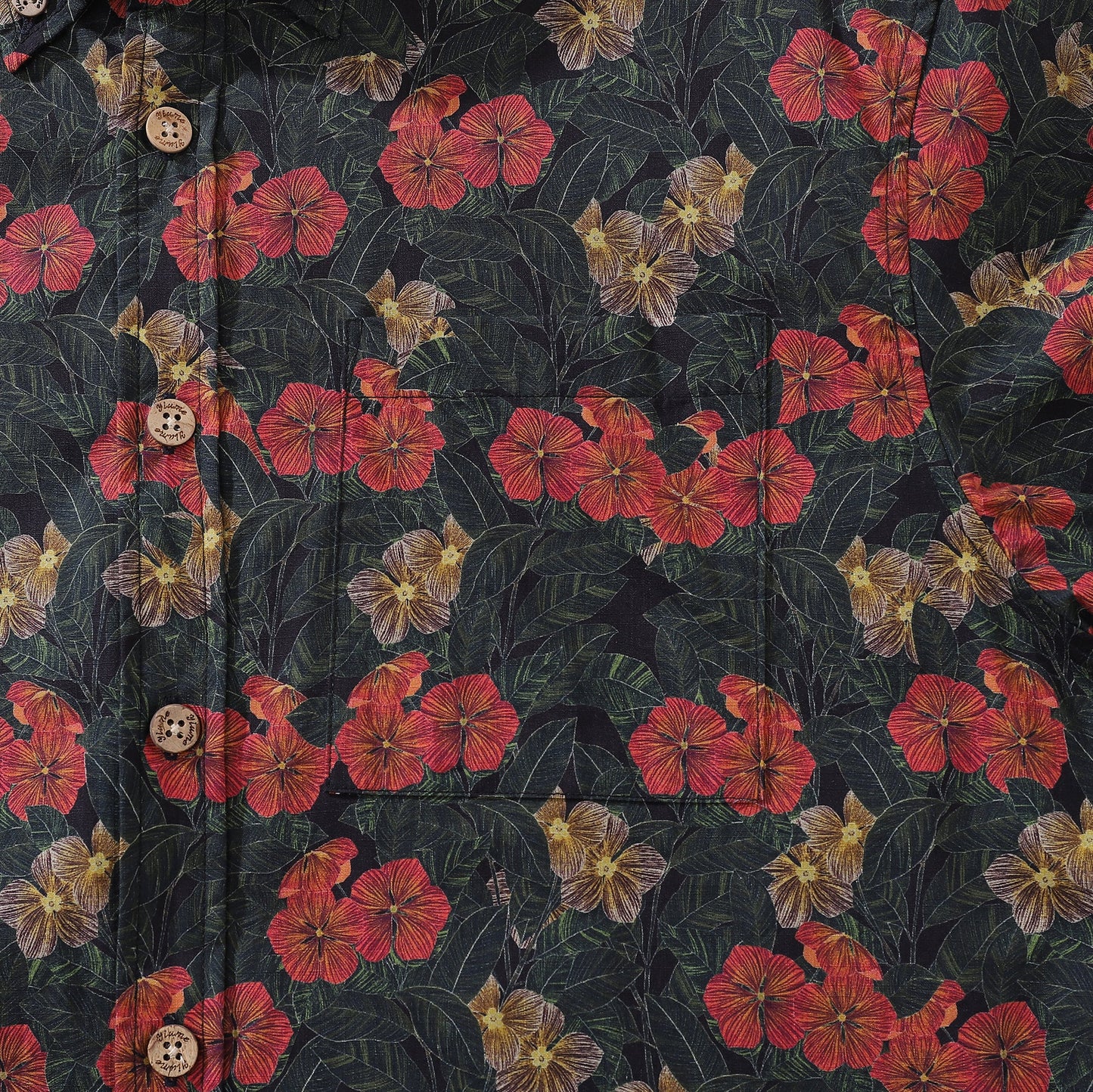 Valentine's Day Men's Hawaiian Shirt Serenity in Bloom Print By Mahhima Bansal Cotton Button-down Short Sleeve Aloha Shirt