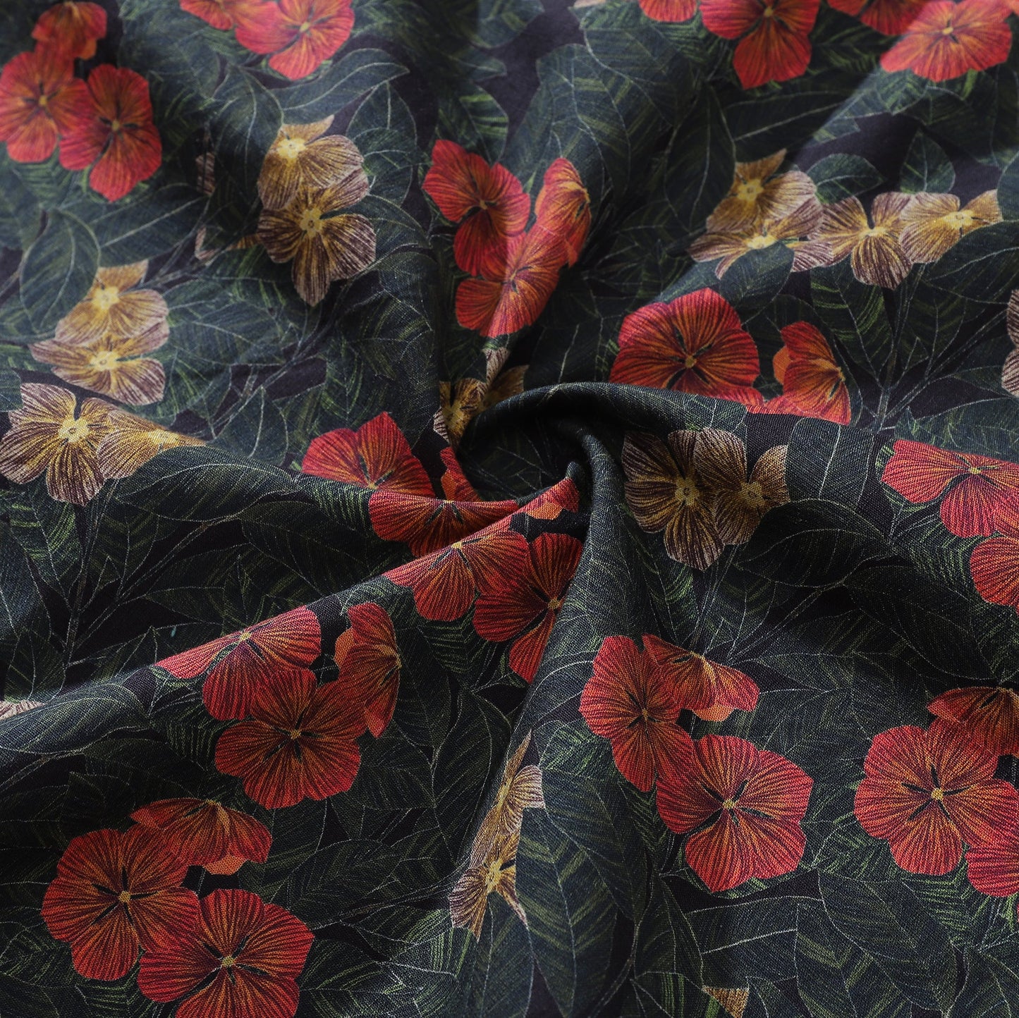 Valentine's Day Men's Hawaiian Shirt Serenity in Bloom Print By Mahhima Bansal Cotton Button-down Short Sleeve Aloha Shirt