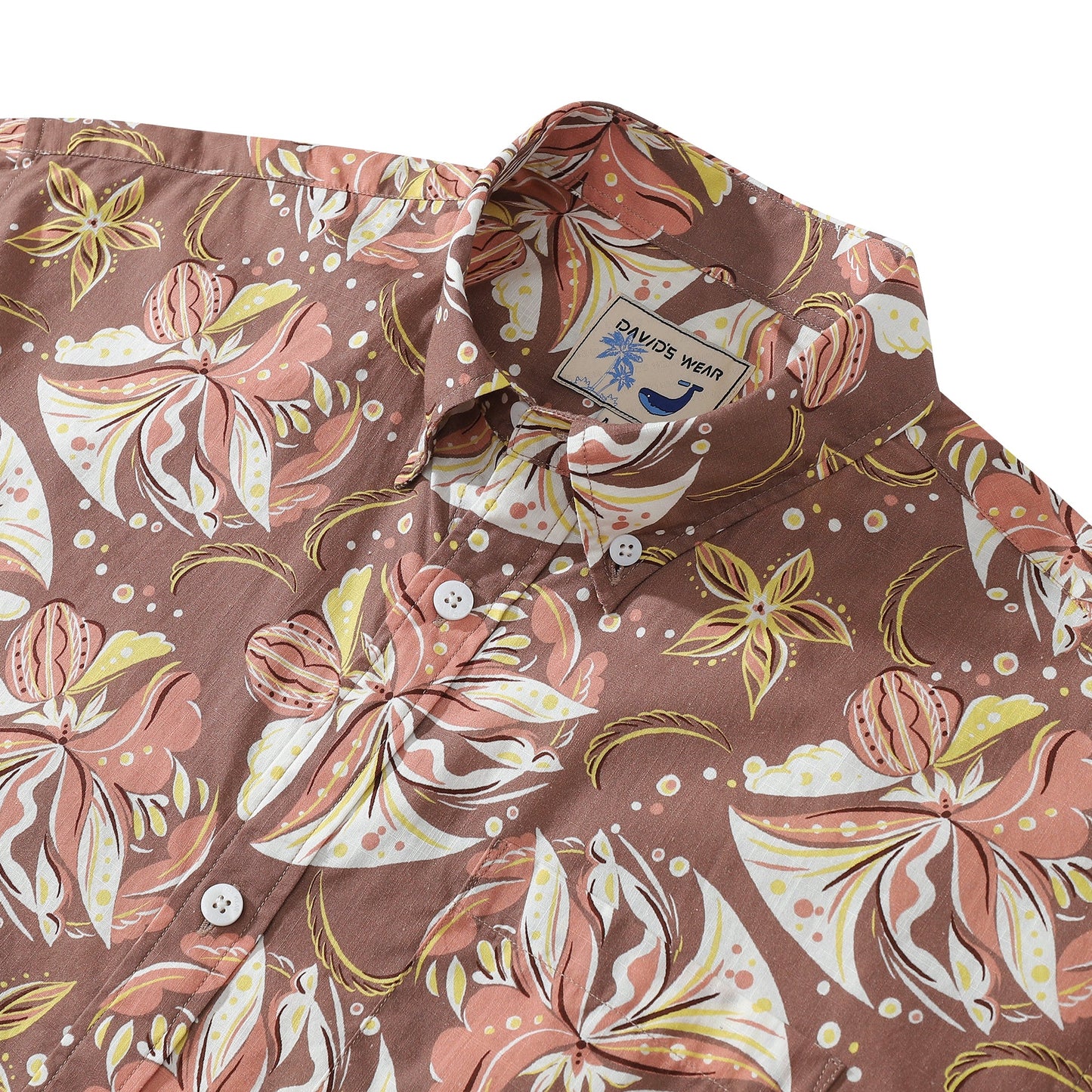 Burgundy-Colored Glamorous Cocktail Party Printed 100% Cotton Button-down Shirt