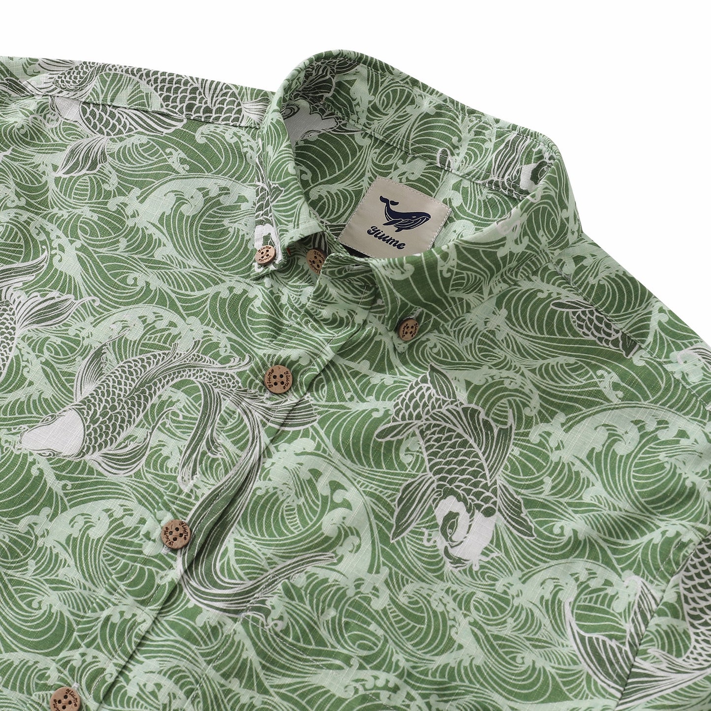 1920s Vintage Men's Hawaiian Shirt Bountiful Years Cotton Button-down Long Sleeve Aloha Shirt