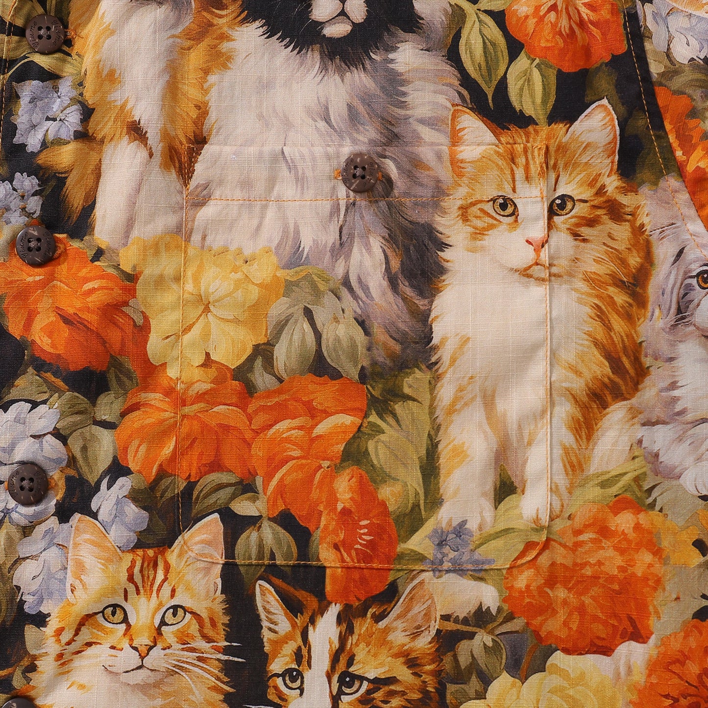 Hawaiian Shirt For Men Dog and Cat Shirt Camp Collar 100% Cotton