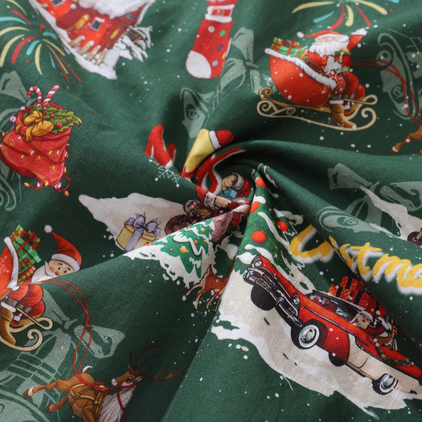 Men's Hawaiian Shirt A Christmas Eve Snow Print Cotton Camp collar Short Sleeve Aloha Shirt