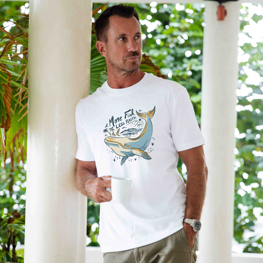 Hawaiian Tee For Men Save Our Seas Tee Crew Neck 100% Cotton