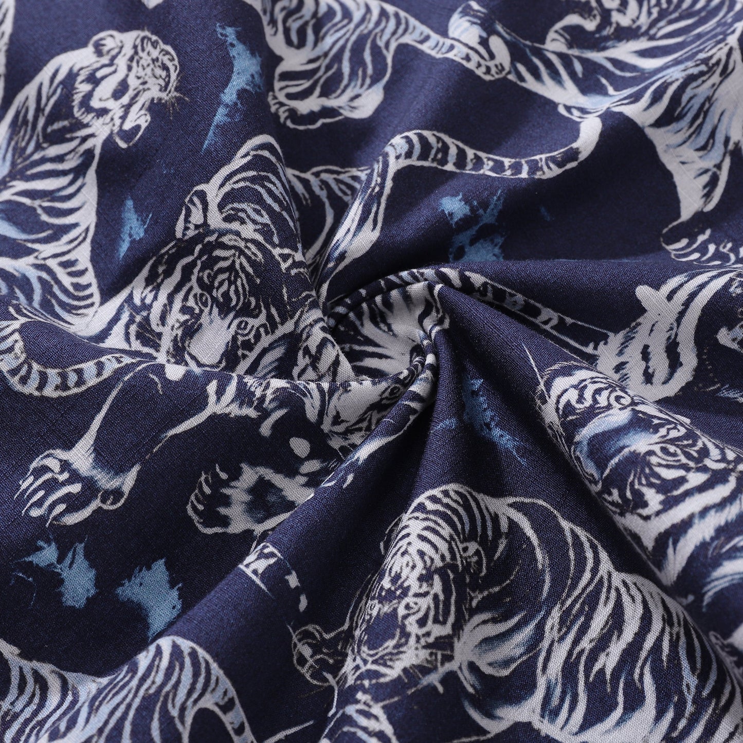 Hawaiian Shirt For Men Tiger King Contest Print Shirt Camp Collar 100% Cotton