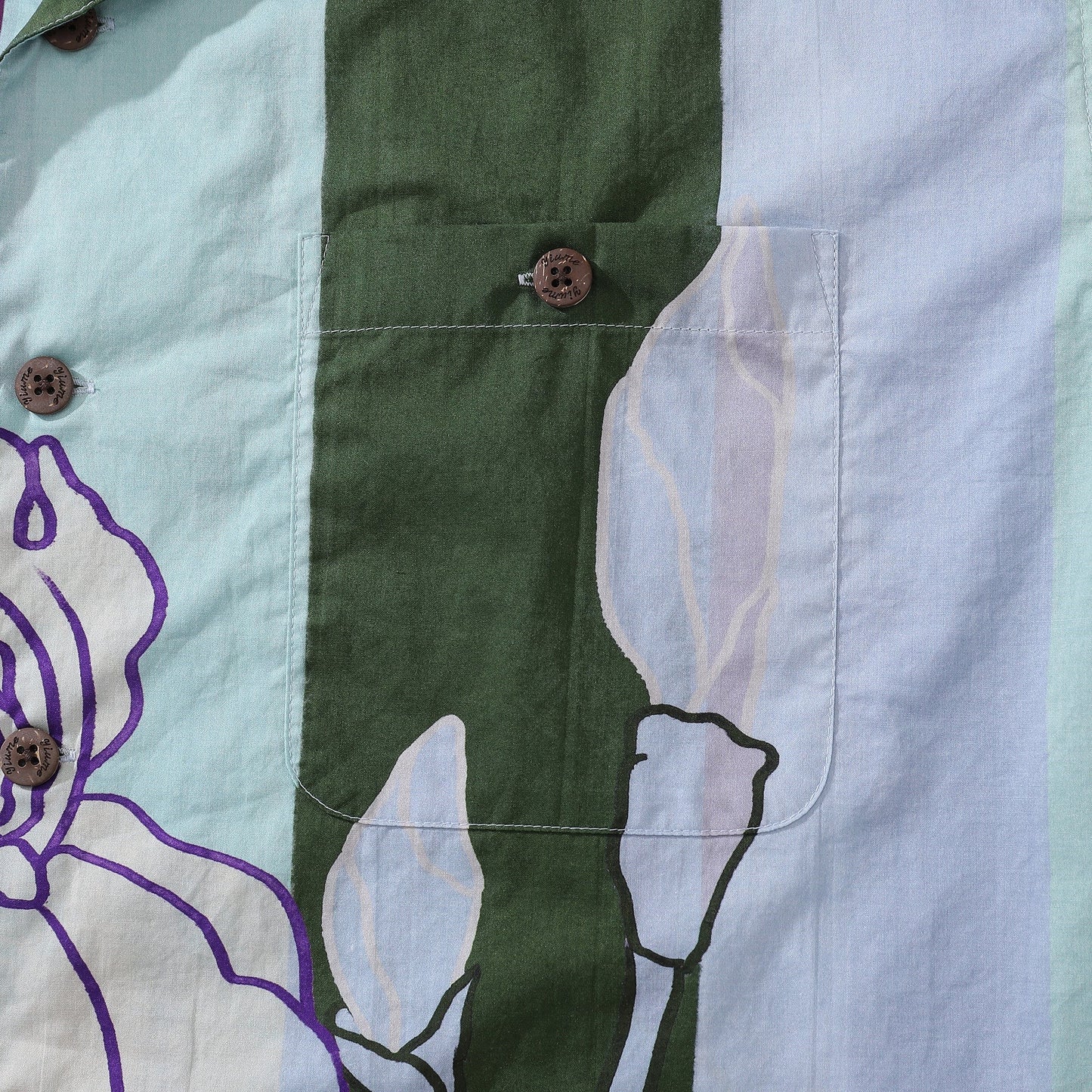 Hawaiian Shirts For Men Iris flower Shirt 100% Cotton