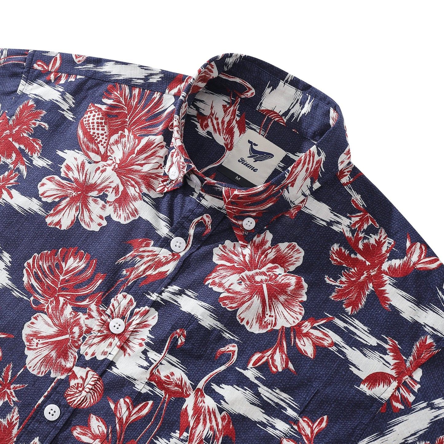 Men's Hawaiian Shirt Tropical Flavor Print By Angelo Artimus Cotton Button-down Short Sleeve Aloha Shirt